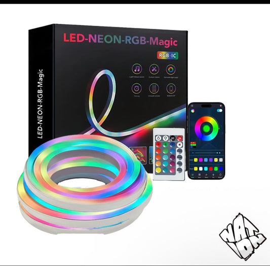 RGB LED Strip Lights 5M with Remote Control - 12V Waterproof Flexible LED Tape Light for Bedroom, Gaming Room, TV, Kitchen & Home Decoration - Multicolor Neon Strip Light